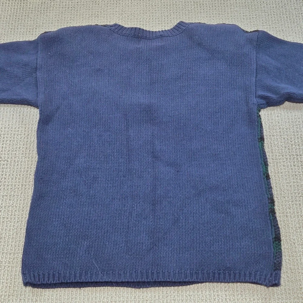 VTG Heirloom Collectibles Ugly Christmas Sweater Women Medium Plaid‎ Stocking
